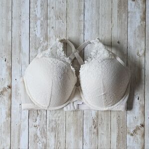 Auden Convertible Plunge Coverage Push Up Bra SZ 38DD